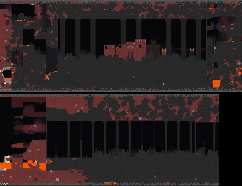 two cuts through an Ashfall hall